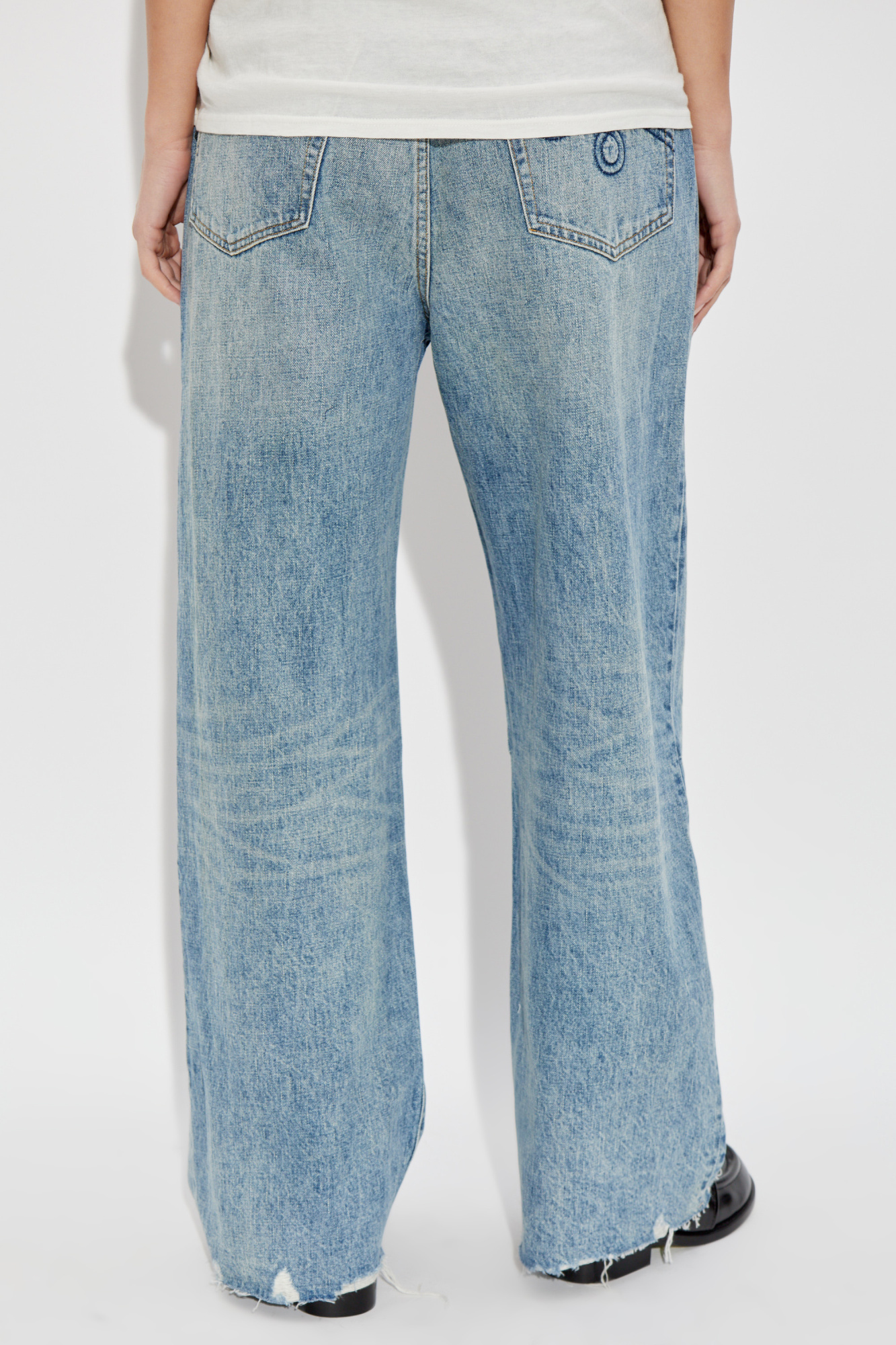【DISCERNMENT】4 Take light blue denim Lazered Denim - Light Blue – Donne Streetwear